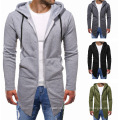 2021 Oversized Autumn And Winter Large Size Loose New Men's Solid Color Long Plus-Size Hoodies